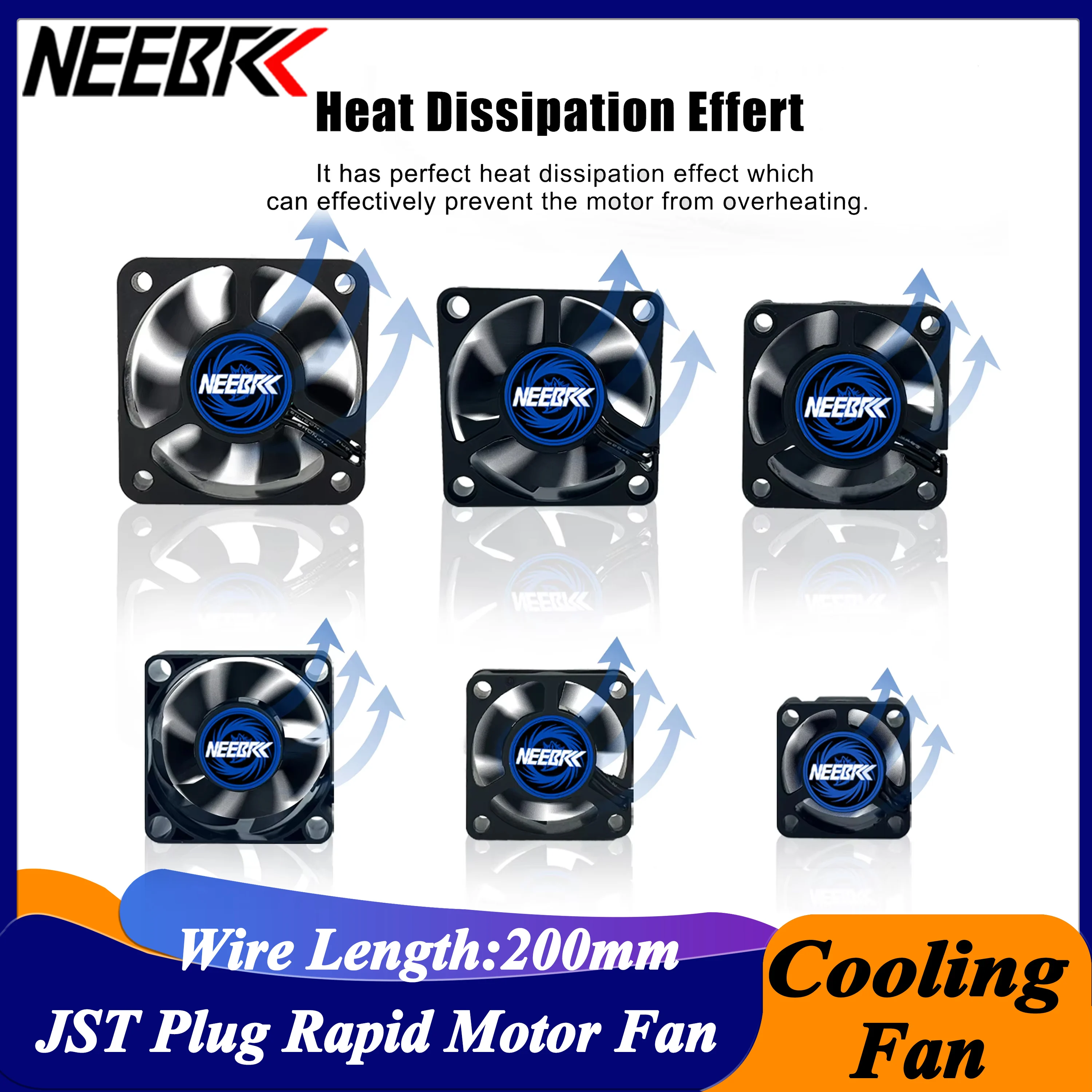 Brushless Motor 3650 - NEEBRC radiator wentylatora chłodzącego 25/30/35/40/45/50mm 5V-12V