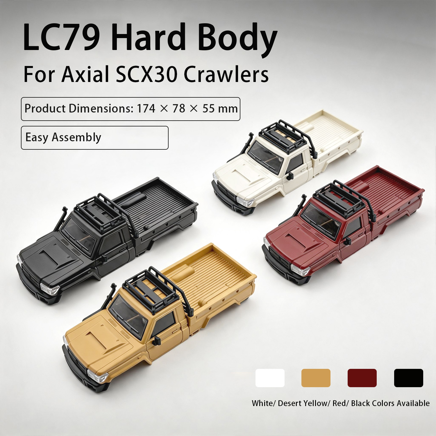 Rc Jeep Hobby - Hotteam Hobby LC79 Twardy Zamek Nadwozia