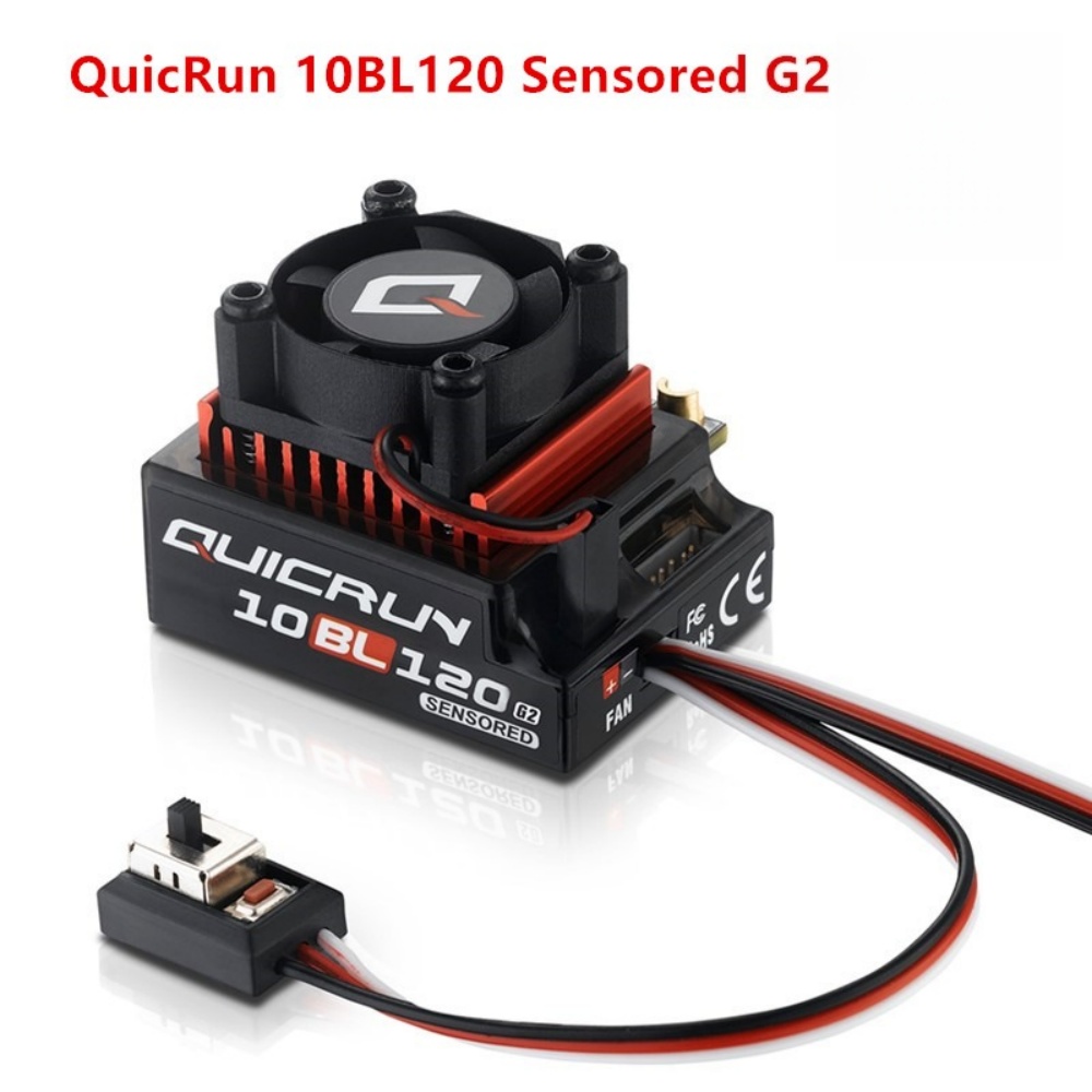 Brushless Motor 3650 - FATJAY Hobbywing QUICRUN-10BL-120-G2 120A ESC Czujnikowy