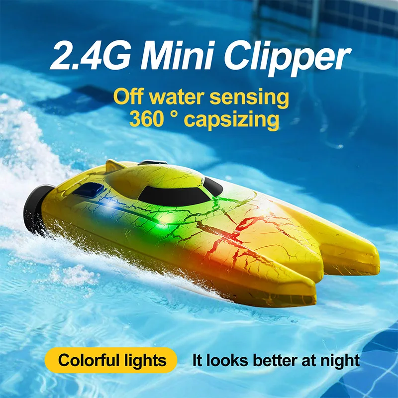 Mini łódka RC 2.4G ze światłam – Rc Hobby Grade Boat recenzja i cena